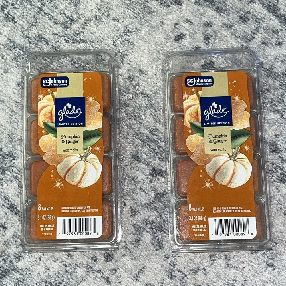 Glade Pumpkin & Ginger Wax Melts 2 Pks (16 melts total) - Picture 1 of 2